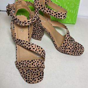 NWT Amazing Cute Cheetah print nubuck open sandal by Y-Not in size 8.5 s…